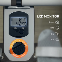 PURE Rowing Machine, 16-Level Magnetic Rower Machine with LCD Monitor and Phone Holder, Black