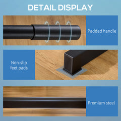 PURE Dip Stand Station Heavy Duty Upper Body Workout Equipment Angled Grip for Triceps dips Pull Ups Push Ups for Home Gym Office, Black