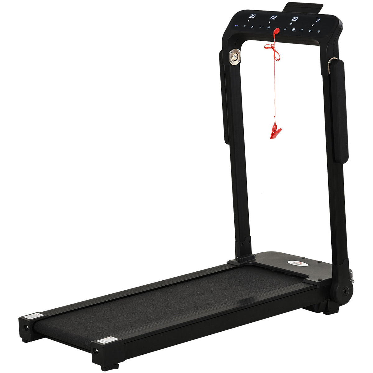 PURE 600W Foldable Steel Motorised Treadmill Running Machine w/ LCD Monitor Black