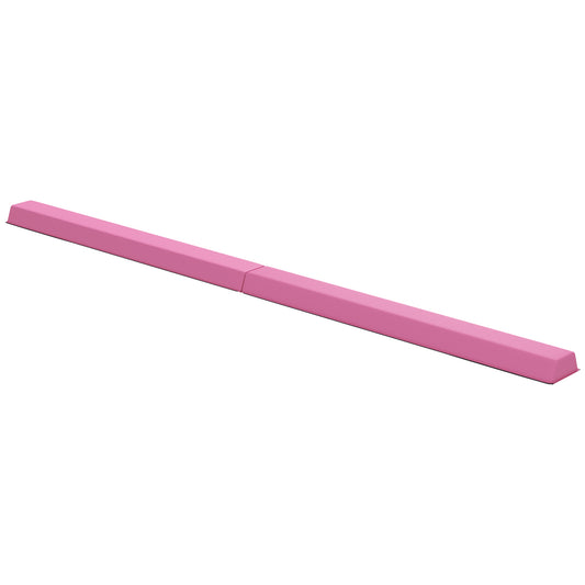 PURE 7.7ft Folding Gymnastics Beam, Floor Balance Beam for Kids with Anti-Slip Base, Gymnastics Equipment for Home, Pink