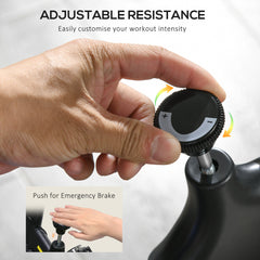 PURE Exercise Bike, Indoor Stationary Bike, Cycling Machine with Adjustable Seat and Resistance for Home Gym Workout, Yellow