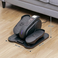 PURE Under Desk Elliptical Machine, Seated Pedal Exerciser, Mini Electric Elliptical Machine for Seniors with LCD Monitor, Remote Control and 10 Adjustable Speed, Quiet & Portable, Black