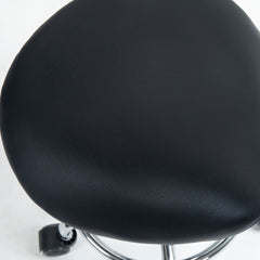 PURE Salon Saddle Stool, Rolling Saddle Chair for Massage, Spa, Clinic, Beauty, Hairdressing and Tattoo, Black