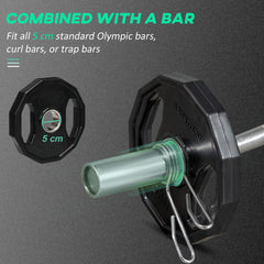 PURE Olympic Weight Plates Set, Metal and Rubber Bumper Plates Weights Discs with 2"/5cm Holes, for Home Gym Weight Lifting Strength Training, 2 x 5kg, Black