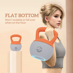 PURE 12KG Soft Kettlebell, Kettlebell with Non-Slip Handle for Home Gym, Weight Lifting, Strength Training, Orange/Grey