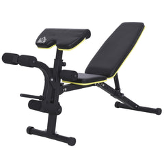 PURE PVC Upholstered Steel Sit-Up/Dumbbell Duo Bench Black