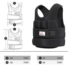 PURE 20KG Adjustable Weight Vest, Black