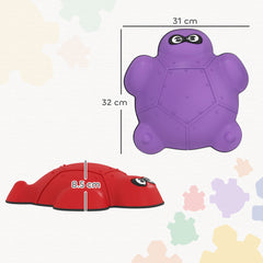 PURE 9-Piece Balance Stepping Stones with Non-Slip Edge, Indoor Outdoor Obstacle Course for Ages 3-8 Years, Multicoloured