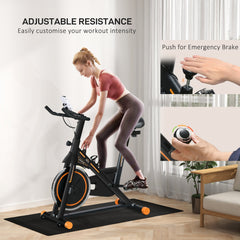 Exercise Bike, Indoor Cycling Bike for Home Use, Stationary Bike w/ LCD Display & Heart Rate Sensor, Fitness Bike for Home, Gym