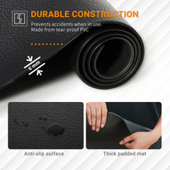 Exercise Mat: Non-Slip Floor Protector for Gym, Fitness, Workouts, 180 x 90cm