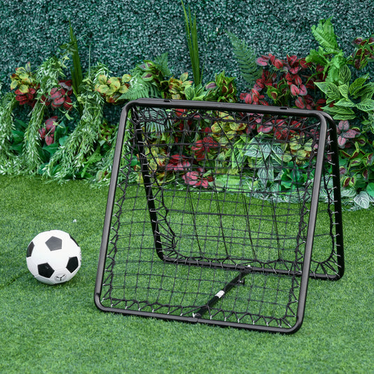 PURE Angle Adjustable Double Sided Rebounder Net Training Aid Target Soccer Goal Kickback For Football, Baseball, Basketball - 75L x 75W cm
