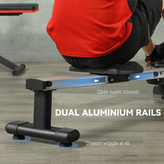 PURE Folding Magnetic Rowing Machine, with 16-Level Adjustable Resistance, Black