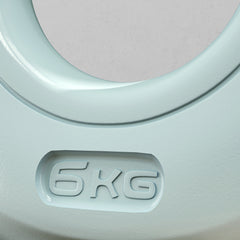 PURE 6kg Kettlebell, Kettle Bell with Wide Handle for Home Gym, Weight Lifting, Strength Training, Light Grey