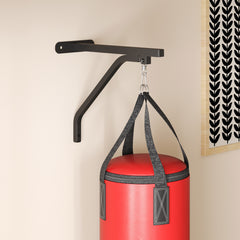 PURE Unfilled Punching Bag Set with Boxing Bag Bracket, Boxing Gloves, Hand Wraps and 360° Swivel Hook