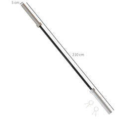 Olympic Barbell: Home Gym Essential with Spring Collars, 210cm, 2"/5cm Plate Compatible