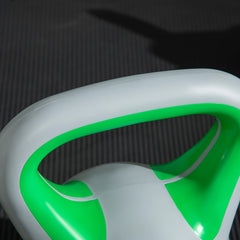 PURE Kettlebell, 16kg Kettle Bells with Handle for Home Gym Weight Lifting and Strength Training, Green and Grey