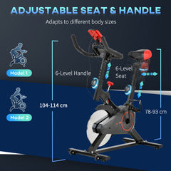 PURE Indoor Upright Exercise Bike Machine, with Adjustable Seat, Resistance, Handlebar, LCD Display