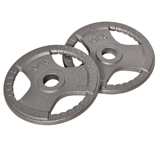 Olympic Weight Plates: 2-Piece Grip Plate Set for Strength Training, Crossfit & Weightlifting