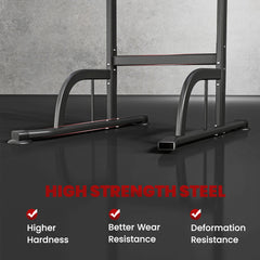 PURE Power Tower Dip Station Pull Up Bar Multi-Function Push Up Equipment with Adjustable Height for Home Gym Strength Training Workout Fitness