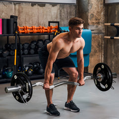 PURE Two 5kg Olympic Weight Plates, Tri-Grip Rubber-Coated Barbell Weights, with 5cm Holes, for Home, Gym, Office