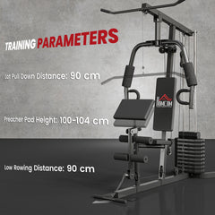 PURE Multi-Exercise Gym Station, with 45kg Weight Stack, for Full Body Workout