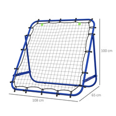 PURE Adjustable Rebounder Net Kickback Target Goal for Teens Adults Training, Blue