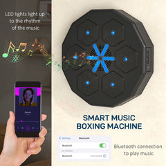 PURE Music Boxing Machine with Bluetooth Connection and LED Light Smart, Wall Mounted for Punching Beat Boxing Training