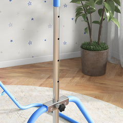 PURE Kids Gymnastic Bar, with Adjustable Height, Foldable Horizontal Bars - Blue