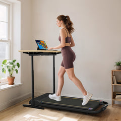 PURE 2.5HP Walking Pad, 1-6km/h Folding Treadmill with Remote Control and LED Display for Home Gym Office, Orange