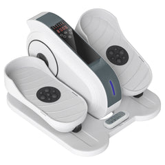 PURE Under Desk Elliptical Machine, Seated Pedal Exerciser, Mini Electric Elliptical Machine for Seniors with LCD Monitor, Remote Control and 10 Adjustable Speed, Quiet & Portable, White