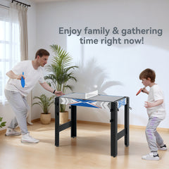 PURE 5-in-1 Multi Games Table, with Pool, Table Tennis, Basketball, Hockey, Archery, Blue