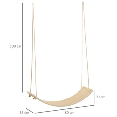 PURE Wood Wobble Board with Ropes, Balance Board for Full Body Workout, Multipurpose for Kids and Adults