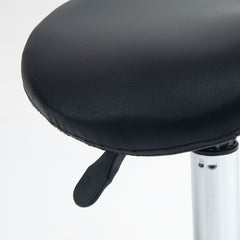 PURE Salon Saddle Stool, Rolling Saddle Chair for Massage, Spa, Clinic, Beauty, Hairdressing and Tattoo, Black