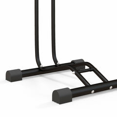 PURE Vertical and Horizontal Bike Rack Bicycle, Storage Stand with Adjustable Hooks, for 24"-29" Wheels, 700c Bike