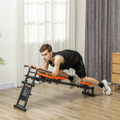 Flat or Incline Home Gym Equipment, Reformer Pilates Machine, Ab Machine, Rower, with Adjustable Push Up Bar