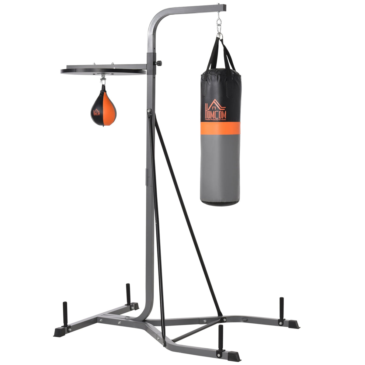 Freestanding Duo Punch Training Punchbag Sandbag  Adjustable Height Home Agility Training Steel Frame