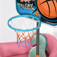 PURE Kids Basketball Hoop and Stand Portable Basketball Stand Set w/ Ball Pump Netting Backboard Adjustable Height from 126 cm to 158 cm