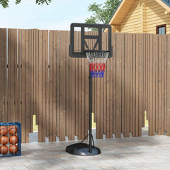 PURE Height Adjustable Basketball System, Freestanding Basketball Hoop and Stand w/ Wheels, 167-228cm