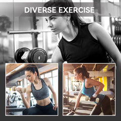 PURE 10KG Dumbbells Set with Carry Case, Hand Weights for Women and Men Home Gym Weight Lifting Training, Pink, Purple, Grey, Brown