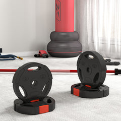 PURE Weight Plates Set, with Two 7.5kg and Two 5kg weights, Black