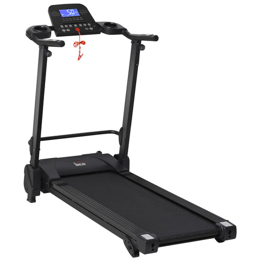 PURE 2.5HP 14Km/h Manual Incline Electric Running Machine Motorized Treadmill Folding, MP3 & USB Player, 12 Preset Programs, 5 Speed Shortcut, w/ WIDE RUNNING BELT, LCD Display, Drink Holders