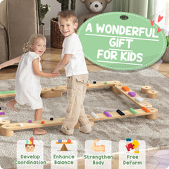 PURE Wooden Balance Beam for Kids, Balance, Coordination, Agility