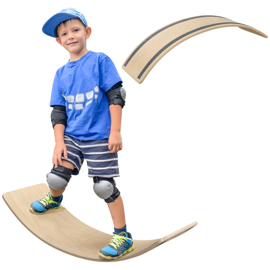 PURE Wooden Balance Board for Children 3-8 Years Old, Natural Tone
