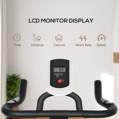 PURE Exercise Bike, Indoor Stationary Bike, Cycling Machine with Adjustable Seat and Resistance for Home Gym Workout, Blue