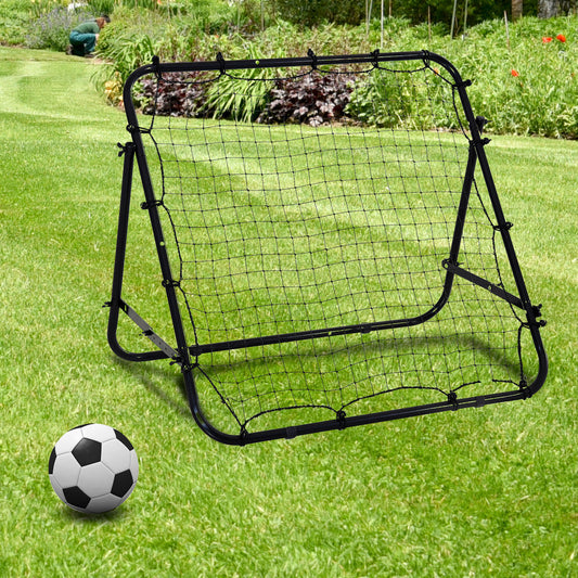 PURE Adjustable Rebounder Net Kickback Target Goal for Teens Adults Training, Black
