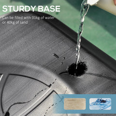 PURE 1.55-2.1m Basketball Hoop and Stand w/ Fillable Base, Wheels