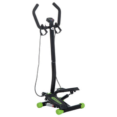PURE Twister Stepper, Step Machine w/ Resistance Bands, LCD Display and Handlebar, Steppers for Exercise Workout Home Gym Office