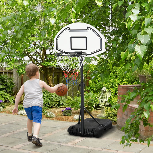 PURE 94-123cm Adjustable Height Basketball Hoop and Stand
