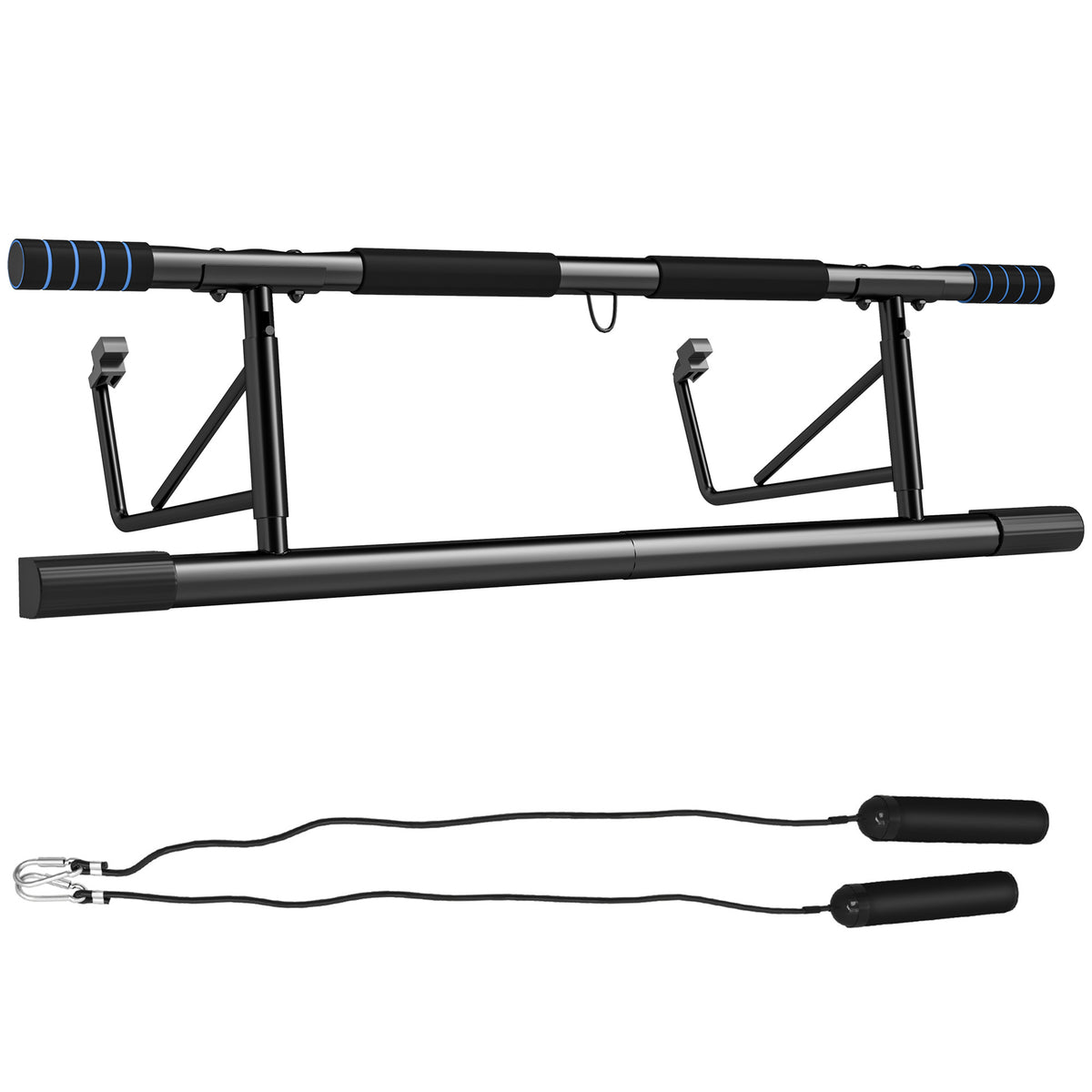 PURE Pull-Up Bar, No-Drilling Chin-Up Bar, Push-Up Stand with Resistance Bands, Padded Handles for Home Gym Exercise