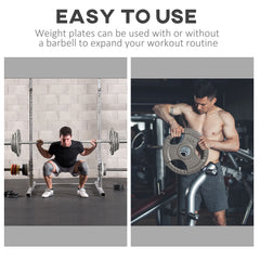 PURE Set of 6 Cast Iron Olympic Weight for 2"/5cm Hole Dumbbell Handle Bar 35kg Dumbbell Plates Barbell Weight 2 x 5kg, 2 x 2.5kg, 2 x 10kg